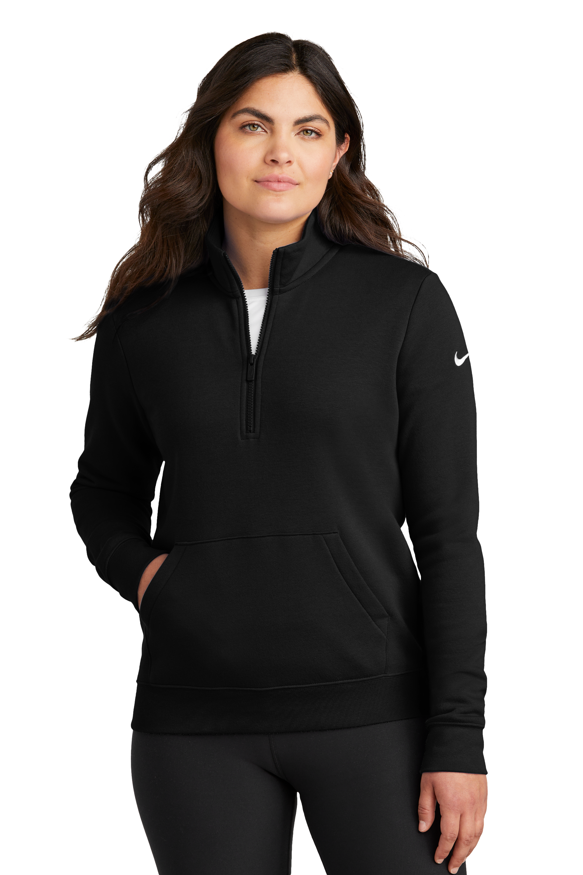Women's Club Fleece Sleeve Swoosh 1/2-Zip