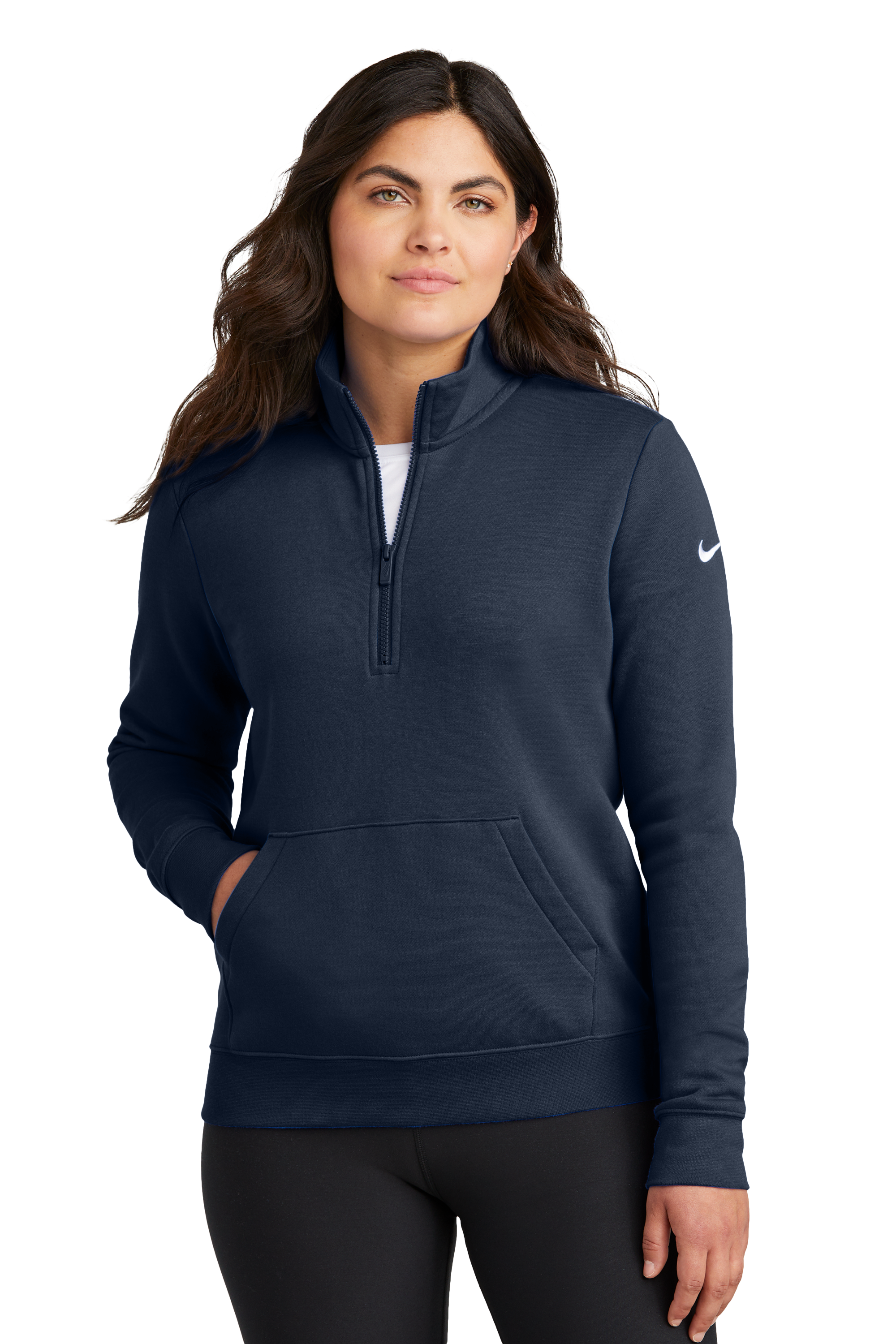 Women's Club Fleece Sleeve Swoosh 1/2-Zip