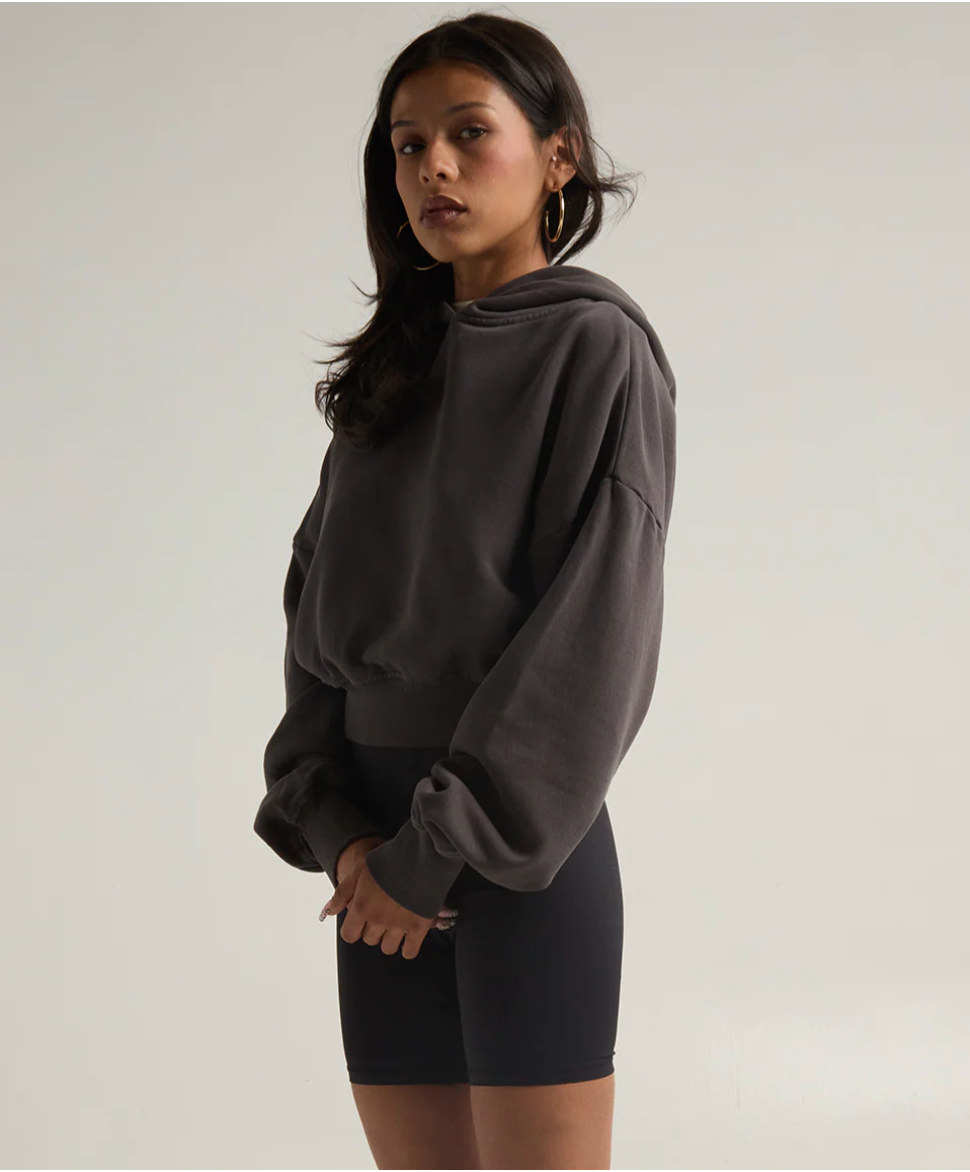 Garment Dye Cropped Hoodie