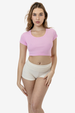 Baby Rib Scoopneck Crop Top