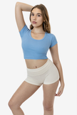 Baby Rib Scoopneck Crop Top