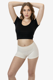 Baby Rib Scoopneck Crop Top
