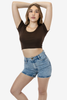 Baby Rib Scoopneck Crop Top