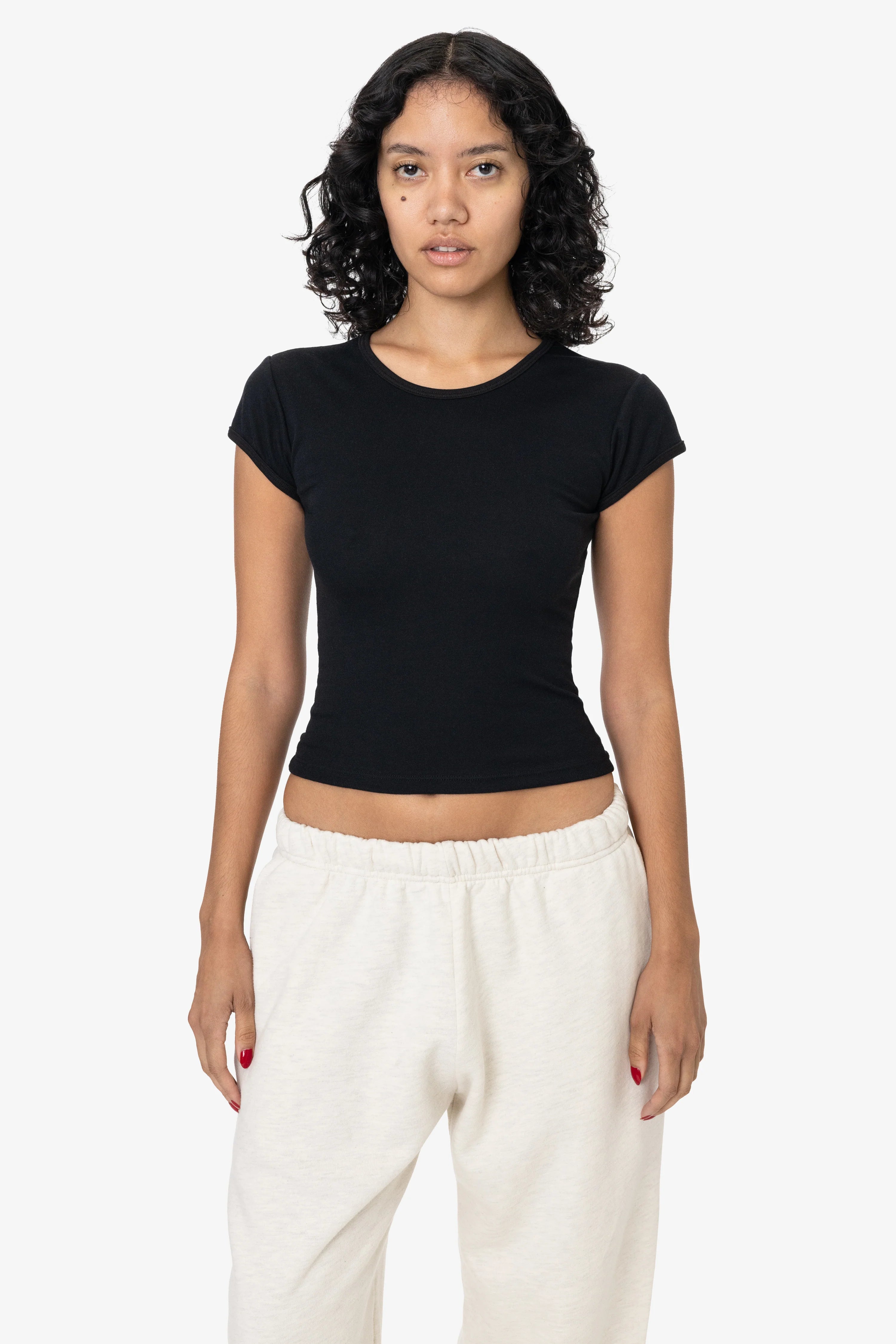 Rib Cap Sleeve Tee