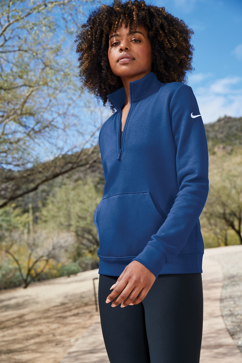 Women's Club Fleece Sleeve Swoosh 1/2-Zip