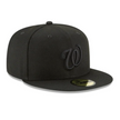 Washington Nationals Blackout Basic 59FIFTY Fitted