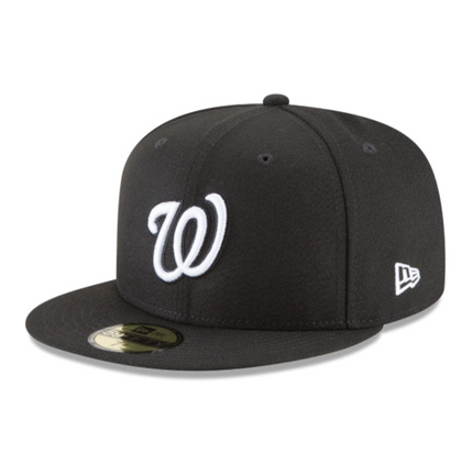Washington Nationals Black and White Basic 59FIFTY Fitted