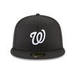 Washington Nationals Black and White Basic 59FIFTY Fitted