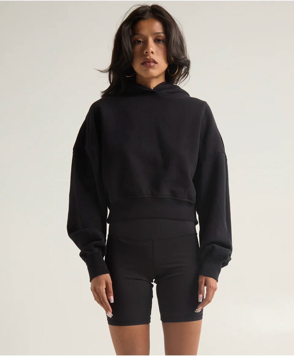 Garment Dye Cropped Hoodie