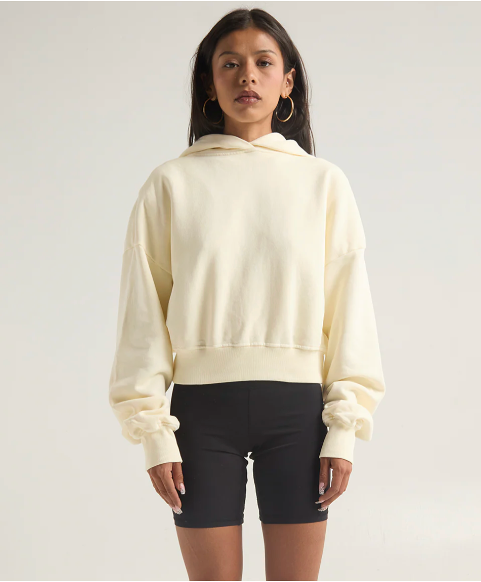Garment Dye Cropped Hoodie