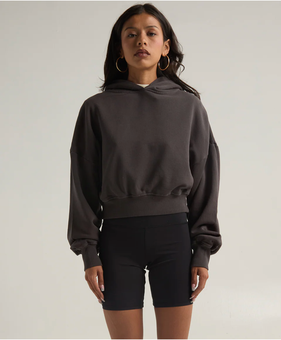 Garment Dye Cropped Hoodie
