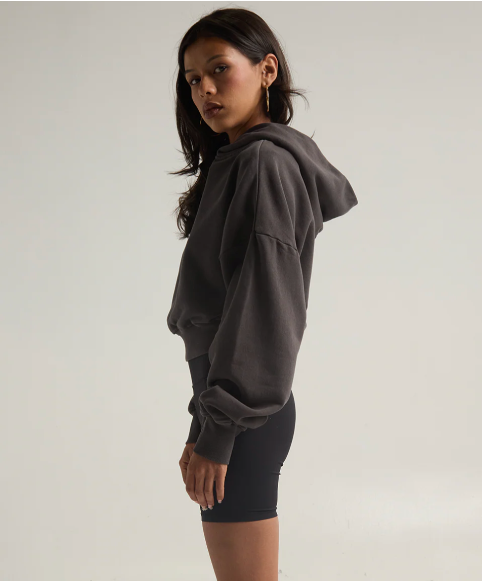 Garment Dye Cropped Hoodie